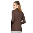 thumbnail image 3 of Stretch Is Comfort Women's Warm Long Sleeve Turtleneck Top Brown 5X, 3 of 6