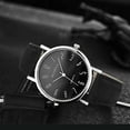 thumbnail image 1 of Reloj de cuarzo para hombre, relojes para hombre, reloj analógico de cuarzo deportivo con correa de cuero a la moda para hombre y mujer, reloj general, 1 of 2