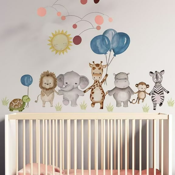 Forest animal decals, deer stickers, turtles, zebras, elephants, animal posters, bathroom glass decals, transparent stickers, DIY children's room decals, living room bedroom and kitchen decals