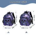 thumbnail image 2 of RMDQTR Adorable Ear-Print Backpack with Reflective Strip and Anti-Lost Leash Adjustable Shoulder Straps Mini Travel Backpack Midnight Skull Butterfly Bloom, 2 of 7