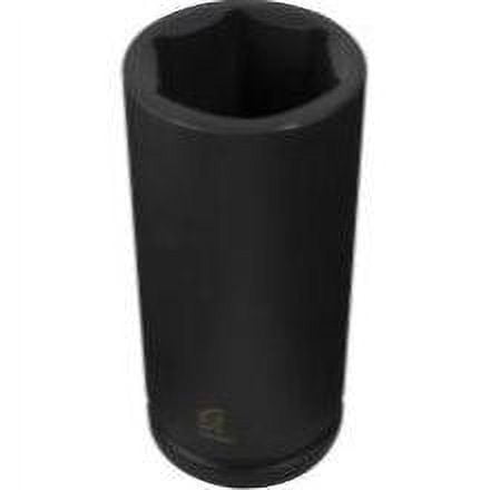 Sunex 2806 1/2" Drive 35mm Deep Spindle Nut Impact Socket, CR-MO Steel, 6-Point