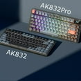 thumbnail image 2 of ATTACK SHARK Low Profile Mechanical Keyboard 75%,BT5.0/2.4G/Cable,PBT,White Backlit-Red Switch, 2 of 7