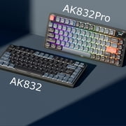 ATTACK SHARK Low Profile Mechanical Keyboard 75%,BT5.0/2.4G/Cable,PBT,White Backlit-Red Switch