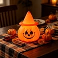 thumbnail image 4 of CSEONE Halloween Night Lights, Halloween Pumpkin Night Light with Witch Hat, Cute Led Lamp Silicone Pumpkin Lights, Spooky Face Decorative Lights for Halloween Party Table Indoor Outdoor, B, 4 of 8