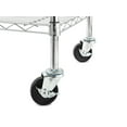 thumbnail image 2 of HSS Wire Shelving Rubber 3" Wheel Caster with 3/8" Bolts, Silver, Pack of 4, 2 of 2