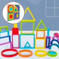 thumbnail image 4 of Juego De 2 Bloques De Construcción De Nido De Arcoíris Montessori Para Niños Pequeños, 4 of 9