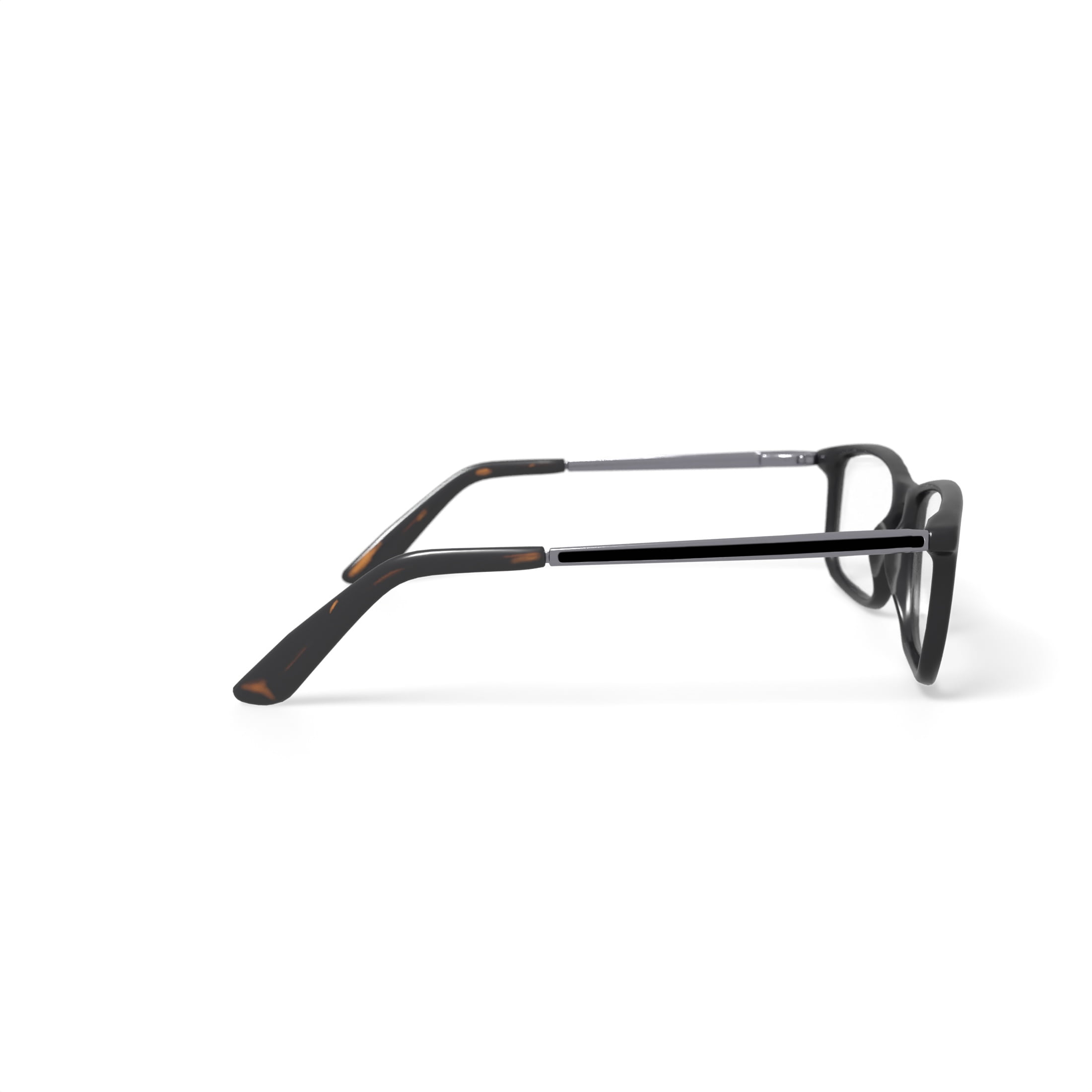 M America Men's MU116 Square Prescription Eyeglasses with Case, Brown