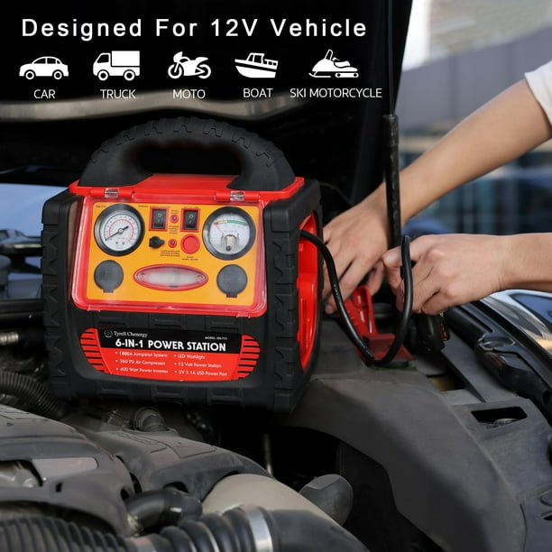 Tyrell Chenergy 1800 Peak Amp Portable Power Station Jump Starter