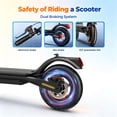 thumbnail image 5 of 500W Electric Scooter for Teen Adults,8.5 Inch  Foldable Commuter Escooter - Up to 21 Miles 21 Mph with 3 Speed Modes & Cruise Control for Daily Travel, 5 of 7
