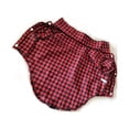 thumbnail image 4 of Chemise pour Chien Souple de Différentes Tailles Chiots Vêtements Coton Multicolore Matériel: Rendu Respirant Sans Boucles Style Simple Vêtements pour Animaux de Compagnie Rouge/noir S, 4 of 8