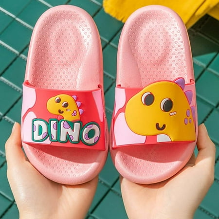 

EGNMCR Girls & Boys Slide Sandals Kids Summer Slippers Slip On for Outdoor Beach Pool Shower (Little Kid/Big Kid) Christmas Halloween - Baby Days savings event