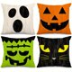 thumbnail image 4 of Funda de almohada de Halloween para decoración del hogar, Cojín cuadrado para sofá, fiesta fantasma, no incluye núcleo de almohada, 4 piezas, 4 of 4