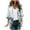 White, variant on Women's 3/4 Sleeve Kimono Cardigan Open Front Chiffon Cover Ups Tropical Print Beach Casual Hawaiian Clothes (XL, Multicolor)