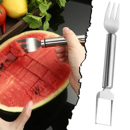 

Stainless Steel Dual Head Watermelon Slicer And Cutter With Melon Scoop Tool For And Dividing Watermelon Including A Watermelon Fork And For Eating And A Flesh Extrac