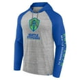 thumbnail image 2 of Men's Fanatics Steel Seattle Sounders FC Deflection Raglan Pullover Hoodie, 2 of 3