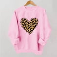 thumbnail image 2 of VKOYWKM Women's Valentines Day Sweatshirt Love Heart Print Pullover Sweatshirt Oversized Long Sleeve Crew Neck Holiday Tops Valentine Sweatshirts, 2 of 7