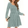 thumbnail image 5 of UVN Dresses for Women Fall Long Sleeve Square Neck Dress Boho Floral Print Midi Dresses with Pockets, 5 of 11