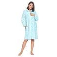 thumbnail image 2 of Casual Nights Women's Printed Zipper Front Micro Fleece Robe Duster, 2 of 5