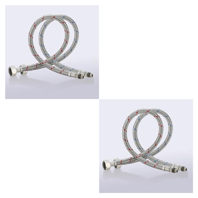 Injueey Mangueras de plomería de línea de agua de nuevo estilo trenzadas G1/4 agua fría caliente conector de grifo de suministro de acero inoxidable Type1 NO1 Injueey CBP090179