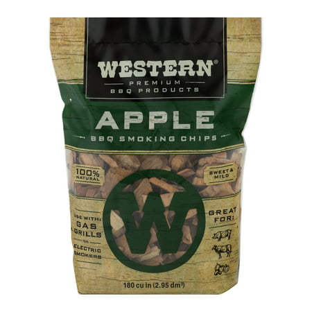 Western Premium BBQ Products Apple BBQ Smoking Chips, 180 cu