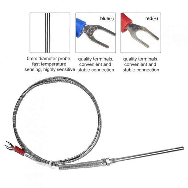 Aexit Termocoppia Di Temperatura Tipo K Con Sonda K 100 X 2,0 Mm 0 - Foto 9