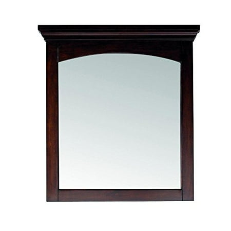 Vermont 35 in. L x 37 in. W Birch Mahogany Framed Wall Mirror
