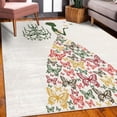 thumbnail image 3 of Vintage Decorative Rug, Love Country Wedding Themed Romantic Butterflies Cartoon Retro Parisienne, Quality Carpet for Bedroom Dorm and Living Room, 6 Sizes, Dark Green, by Ambesonne, 3 of 4