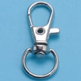thumbnail image 6 of 100Pcs Metal Lobster Trigger Swivel Clasp Hooks Clip Buckle Jewellery Making Arts Crafts Key Ring Keychain 35mm, 6 of 8