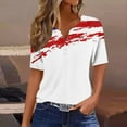 thumbnail image 2 of Lumivie Summer Tops For Women Cotton White Tshirts Shirts For Women Cotton Blend Peasant Blouses For Women White T Shirts For Women Fitted Stretch Tops, 2 of 5