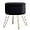 Black, variant on Ornavo Home Modern Round Velvet Storage Ottoman Foot Rest Stool/Seat with Gold Metal Legs & Tray Top Coffee Table - Silver