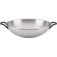 thumbnail image 1 of KitchenAid - 5-Ply Clad Polished Stainless Steel Wok, Induction Cooktop Compatible (38cm/15in), 1 of 8