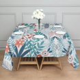 thumbnail image 3 of Pioneer Flower Floral Print Pattern Square Tablecloth,Waterproof Square Table Cover,Wipeable Spillproof Washable Table Cover for Home Kitchen Party Decor 42"X42"(107x107cm), 3 of 6
