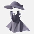 thumbnail image 2 of Unisex Sun Protection Full Face Mask, UPF 50+ Balaclava with Wide Cap Brim, Breathable Face Cover Hat Outdoor Activities Summer Cycling Hiking Travel,Color:Dark Gray, 2 of 6