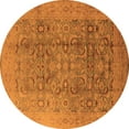 thumbnail image 1 of Ahgly Company Indoor Round Oriental Orange Industrial Area Rugs, 3' Round, 1 of 4