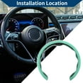 thumbnail image 3 of Funda para volante de cuero artificial PU, protector de volante de ABS de 14.96" Azul Celeste 1 Pc, 3 of 6