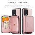 thumbnail image 7 of for Motorola Moto S30 Pro Wallet Case, Minimalist Luxury PU Leather Magnetic Detachable Credit Card Holder, 2 in 1 Zipper ID Cash Slot, Magnetic Closure Kickstand Folio Flip Slim Cover,Pink, 7 of 7