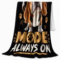 thumbnail image 2 of Beagle Sniff Mode Graphic Dog Art Funny Canine, Playful Pet Portrait Pattern, Warm Flannel Blanket for Living Room and Reading Nook, Dog Lovers Friendship Gift, Pet Lover Home Decor, 2 of 9