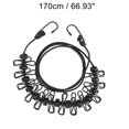 thumbnail image 4 of Unique Bargains 1 Pc Cuerda de Tender Duradera con Clips de Metal*12 y Bolas a Prueba de Viento*13 Línea de Secado con Pinzas Negra, 4 of 5