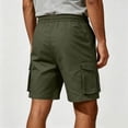 thumbnail image 6 of Tumotour Summer Cargo Shorts For Men'S Solid Color Pocket Drawstring Bermuda Shorts Elastic Waistband Straight-Leg Shorts, 6 of 6