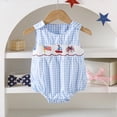 thumbnail image 2 of LPKRT Baby Summer Rompers 250Th Anniversary Print Sleeveless Jumpsuit Fashionable Loose Fit Casual Bodysuit Light Blue 6-9 Months, 2 of 8