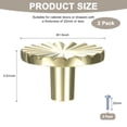 thumbnail image 3 of Uxcell 2-Pack Brushed Cabinet Knobs, 1-1/2" Round Modern Zinc Alloy Knobs Handles [Bright Gold], 3 of 6