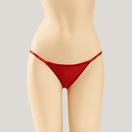 Fulorrnie Underwear for Women Seamless Thong No Show G String Panty Banded Waist Stretchable Panties  Red  L