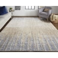 thumbnail image 3 of 5' X 8' Tan Brown And Blue Abstract Power Loom Distressed Area Rug, 3 of 8