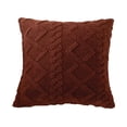 thumbnail image 4 of Funda de almohada 43x43cm Multiusos Cuadrada Cómoda Ropa de cama Elegante Marrón, 4 of 9