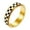 Gold, variant on Women Men's 6mm Rotatable Black White Checkered Ring Stainless Steel Personalized Ring Band Jewelry Silver Size 9