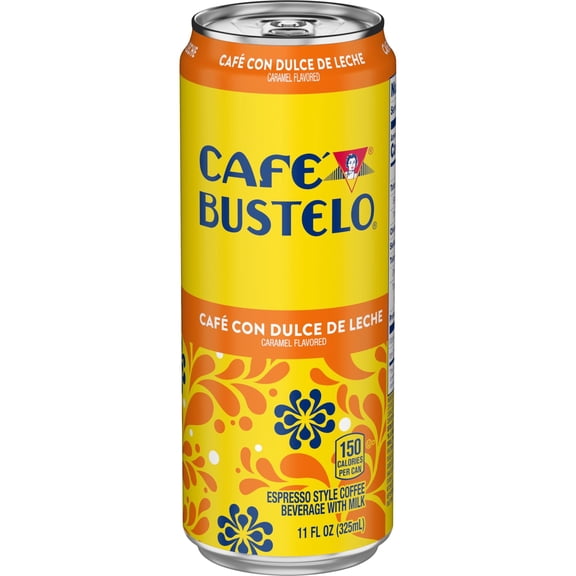 Cafe Bustelo Cafe con Dulce de Leche Ready to Drink Espresso Style Iced Coffee Beverage, 11 Fl. oz Can