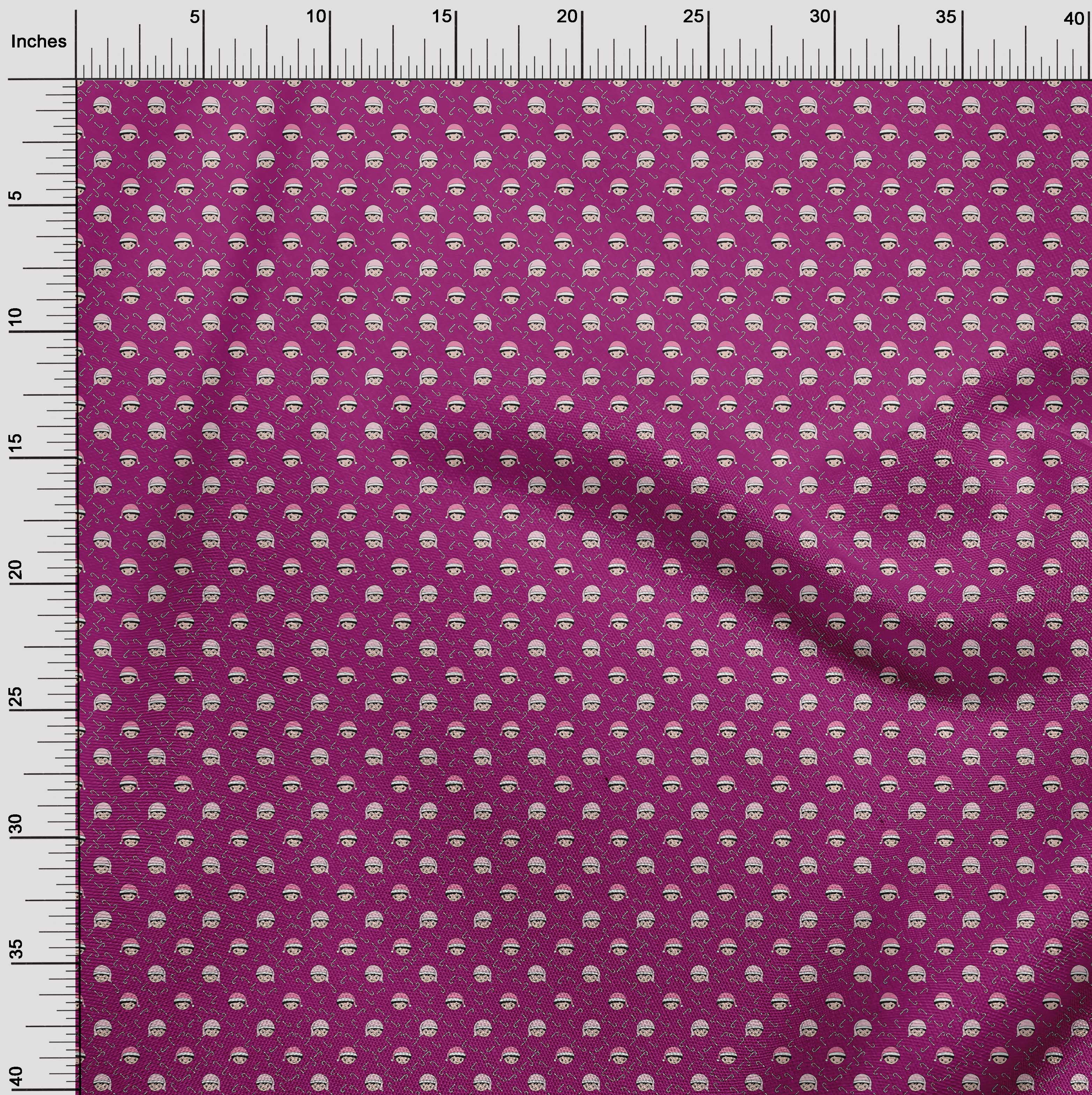 oneOone Polyester Spandex Dark Magenta Fabric Christmas Sewing Craft Projects Fabric Prints By Yard 56 Inch Wide