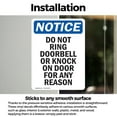 thumbnail image 3 of (2 Pack) Do Not Ring Doorbell Or Knock OSHA Notice Sign 12 Inch X 18 Inch Vinyl Label Decal Sticker Weather Resistant, UV Protected for Workplace, Business, and Construction Site, Made, 3 of 7