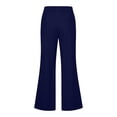 thumbnail image 4 of Girls School Uniform Pants Elastic Waist Front Zipper Flared Leg Navy Uniform Pants for Girls School Clothes Size 5-16 Years, 4 of 7