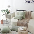 thumbnail image 3 of Lumbar Pillow Cover 2 Pack Decorative Striped Corduroy Rectangle Cushion Covers Oblong Pillow Covers For Couch16 x 16, 3 of 5
